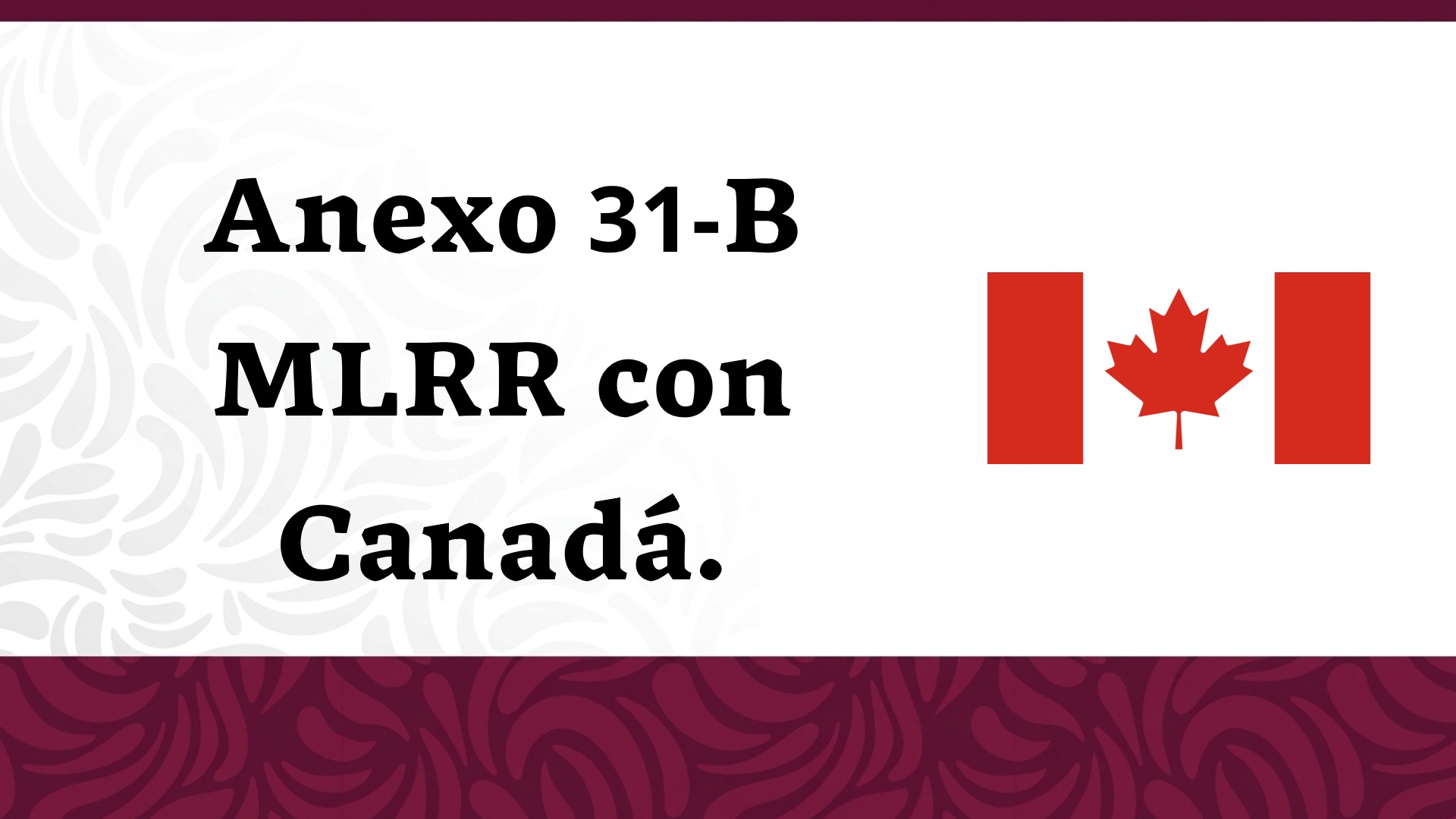 Anexo 31-B MLRR con Canadá.